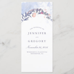Dusty Blue and Blush Wedding Programs