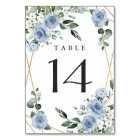 Dusty Blue and Gold Elegant Floral Rustic Wedding