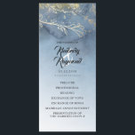 Dusty Blue and Gold Wedding Programs<br><div class="desc">Modern elegant dusty blue and gold wedding programs</div>