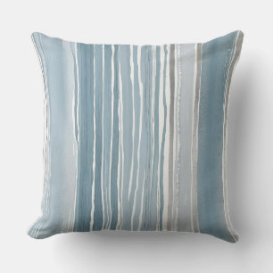 Dusty Blue and Grey stripes Cushion
