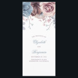 Dusty Blue and Mauve Floral Wedding Programs<br><div class="desc">Dusty blue and mauve watercolor flowers wedding programs</div>