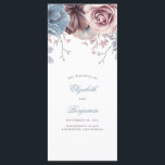 Dusty Blue and Mauve Floral Wedding Programs<br><div class="desc">Dusty blue and mauve watercolor flowers wedding programs</div>