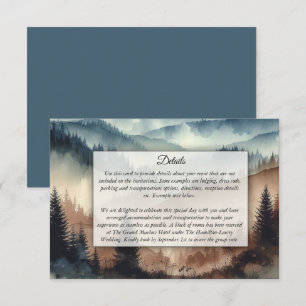 Dusty Blue and Mocha Brown Mountains Enclosure Card