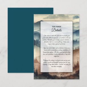 Dusty Blue and Mocha Brown Mountains Enclosure Card