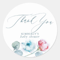 Dusty Blue and Pink Special Party Thank You