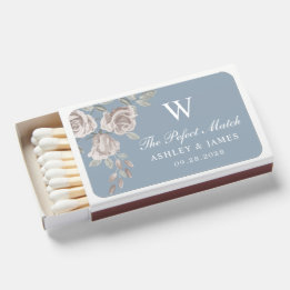 Dusty Blue and Rose Floral Wedding Favour