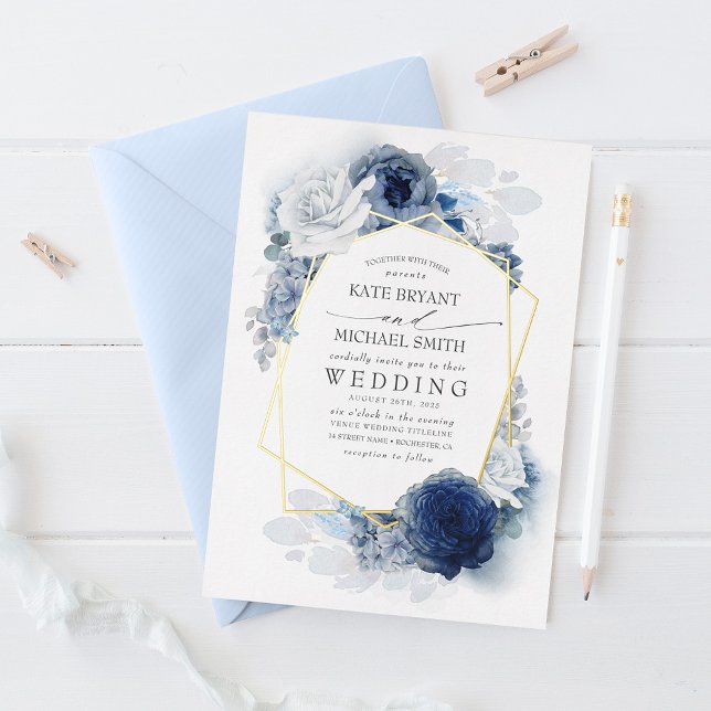 Dusty Blue and White Floral Botanical Wedding (Creator Uploaded)