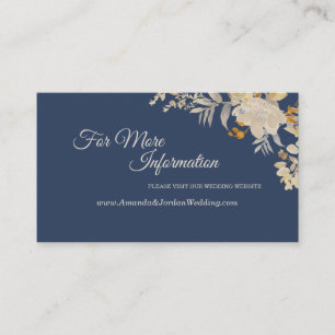 Dusty Blue Autumn Boho Website Enclosure Card