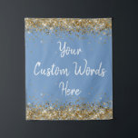 Dusty Blue Backdrop Birthday Party Photo Booth Tapestry<br><div class="desc">custom back drop for him,  personalised twinkle 15th 18th 20th,  glitter anniversary sweet 16 16th,  personalised 30th 21st 25th 35th,  bridal shower hen do night,  boy son man husband daughter,  girl wife prop bachelorette sparkle,  quinceanera 40th 50th 60th 70th,  65th 90th bride graduation,  high school college gold white</div>
