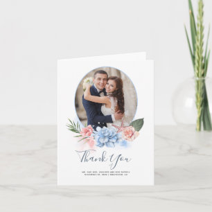 Dusty Blue Beach Wedding Thank You Photo