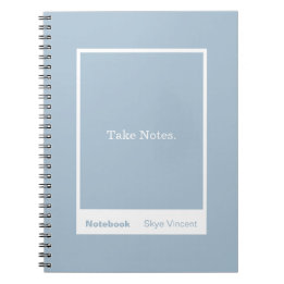 Dusty Blue Block Quote Classic Notebook
