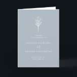 Dusty Blue Boho Minimalist Botanicals Wedding Program<br><div class="desc">Add a simple, elegant touch to your big day with these customisable dusty blue wedding program booklets, featuring beautiful botanical minimalist line art. Perfect for couples who love clean design and natural details, these programs help guide your guests while keeping everything looking stylish and cohesive. Each design features delicate botanical...</div>
