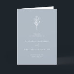 Dusty Blue Boho Minimalist Botanicals Wedding Program<br><div class="desc">Add a simple, elegant touch to your big day with these customisable dusty blue wedding program booklets, featuring beautiful botanical minimalist line art. Perfect for couples who love clean design and natural details, these programs help guide your guests while keeping everything looking stylish and cohesive. Each design features delicate botanical...</div>