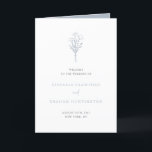 Dusty Blue Boho Minimalist Botanicals Wedding Program<br><div class="desc">Add a simple, elegant touch to your big day with these customisable dusty blue wedding program booklets, featuring beautiful botanical minimalist line art. Perfect for couples who love clean design and natural details, these programs help guide your guests while keeping everything looking stylish and cohesive. Each design features delicate botanical...</div>