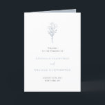 Dusty Blue Boho Minimalist Botanicals Wedding Program<br><div class="desc">Add a simple, elegant touch to your big day with these customisable dusty blue wedding program booklets, featuring beautiful botanical minimalist line art. Perfect for couples who love clean design and natural details, these programs help guide your guests while keeping everything looking stylish and cohesive. Each design features delicate botanical...</div>