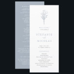 Dusty Blue Boho Minimalist Botanicals Wedding Program<br><div class="desc">Add a simple, elegant touch to your big day with these customisable dusty blue wedding programs, featuring beautiful botanical minimalist line art. Perfect for couples who love clean design and natural details, these programs help guide your guests while keeping everything looking stylish and cohesive. Each design features delicate botanical illustrations...</div>