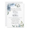 Dusty Blue Botanical Wedding Invitation