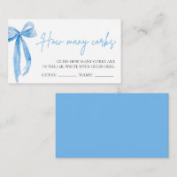 Dusty Blue Bow Guess How Many Corks Game