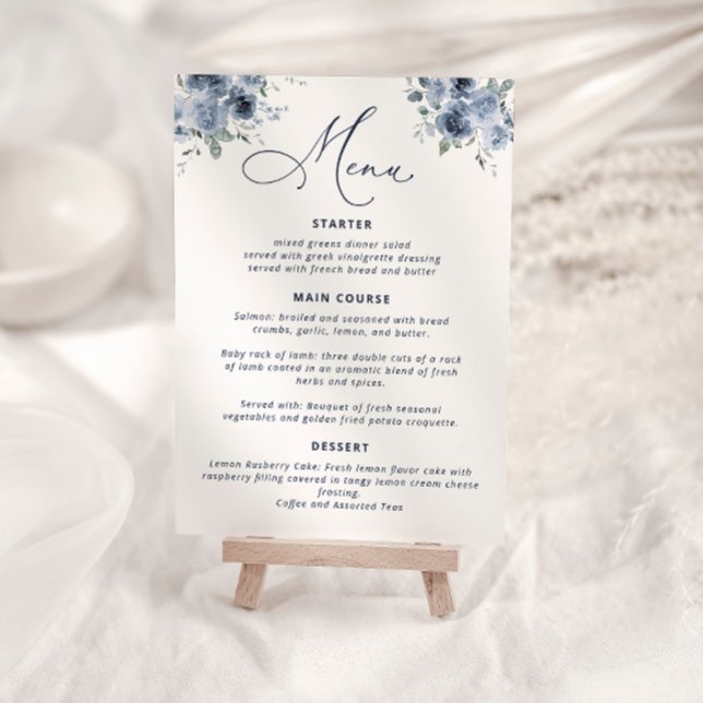 Dusty Blue Bridal Shower Menu (Creator Uploaded)