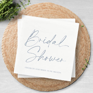 Dusty Blue Bridal Shower Napkin