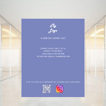 Dusty blue business logo qr code instagram flyer<br><div class="desc">Personalise and add your business logo,  name,  address,  your text,  your own QR code to your instagram account. Dusty blue background.</div>