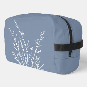 Dusty Blue Butterflies Botanical Branches Modern   Dopp Kit