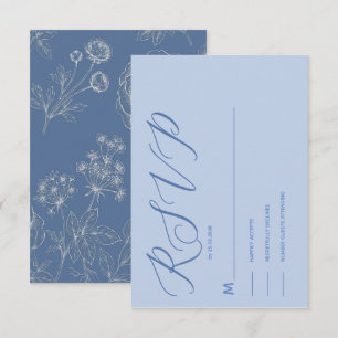 dusty blue calligraphy elegant modern response 