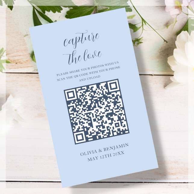 Dusty Blue | Capture The Love QR Code Enclosure Card (Creator Uploaded)
