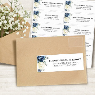 Dusty Blue Champagne Ivory Wedding Guest Address 