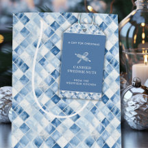 Dusty Blue Check Pattern Holiday