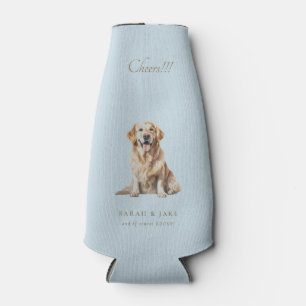 Dusty Blue Cheers!!! Custom Pet Wedding  Bottle Cooler