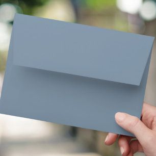 Dusty Blue Chic Wedding Simple Elegant Modern Envelope