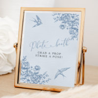Dusty Blue Chinoiserie Baby Shower Photo Booth