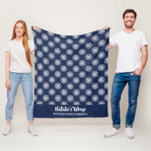 Dusty Blue Christmas Snowflake Monogram