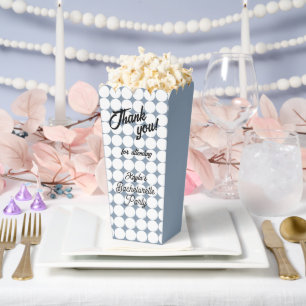 Dusty Blue Circle Pattern Bachelorette Party Favour Box
