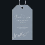 Dusty Blue Classic Minimalist Wedding Thank You Gift Tags<br><div class="desc">Dusty Blue Classic Minimalist Wedding Thank You Gift Tags. The word 'Thank You' is not editable.</div>