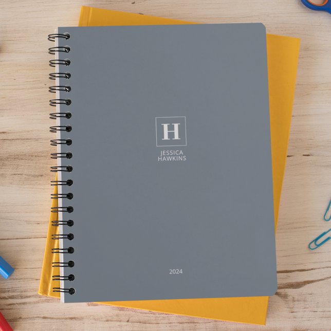 Dusty Blue Classic Monogram Personal  Weekly Planner (Creator Uploaded)