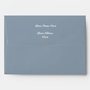 Dusty Blue Classy Elegant Custom Colour Wedding Envelope