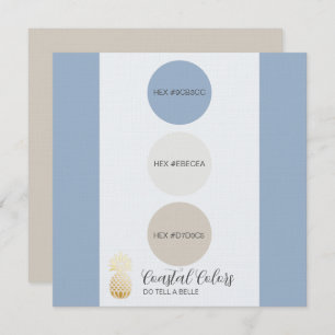 Dusty Blue Coastal Colour Palette Card