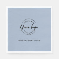 Dusty blue custom business company logo website
