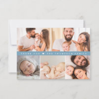 Dusty Blue Custom Photo Collage Baby Shower