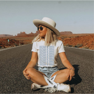 Dusty Blue Cute Trendy Boho Matron of Honour T-Shirt