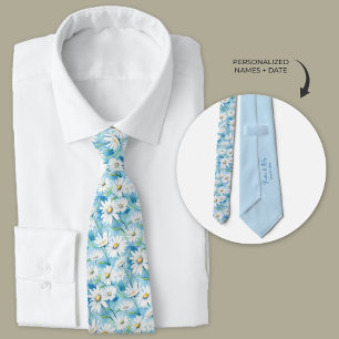 Dusty Blue Daisy Tie