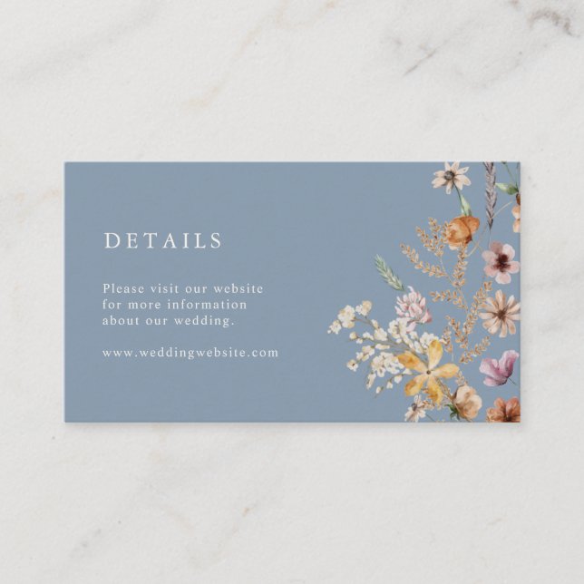 Dusty Blue Detail Enclosure Card (Front)