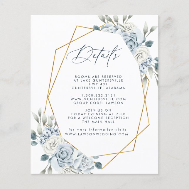 Dusty Blue Details Card  (Front)
