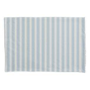 Dusty Blue Dove Gray Stripe Pillow Case