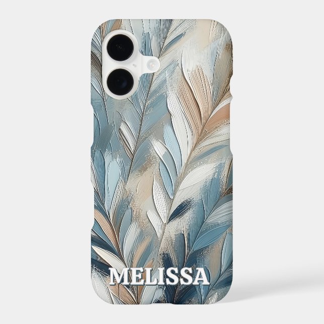 Dusty Blue Elegance in Acrylic With Name (Back)