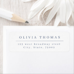Dusty Blue Elegant minimalist return address Label