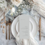 Dusty Blue Elegant Minimalist Wedding Flat Menu<br><div class="desc">Design features an handwritten font and modern minimalist design. Designed to coordinate with for the «SERENA» Wedding Invitation Collection. To change details, click «Personalise». To move the text or change the size, font, or colour, click «Click to customise further» It. View the collection link on this page to see all...</div>