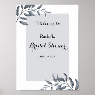 Dusty Blue Eucalyptus Bridal Shower Poster